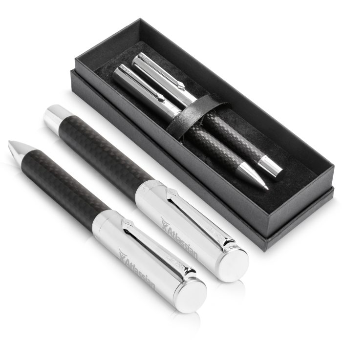 Alex Varga Sirius Ball Pen amp; Rollerball Set  - Black