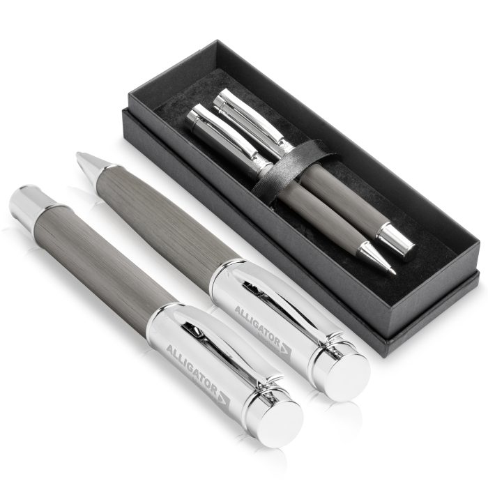 Alex Varga Volans Ball Pen amp; Rollerball Set  - Silver