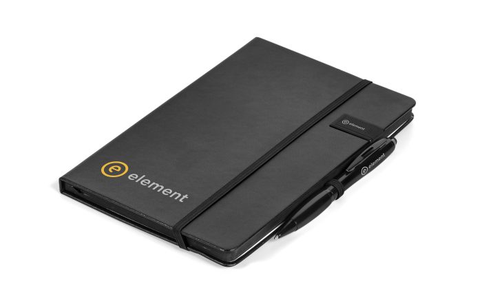 Century Usb Notebook Gift Set - Black