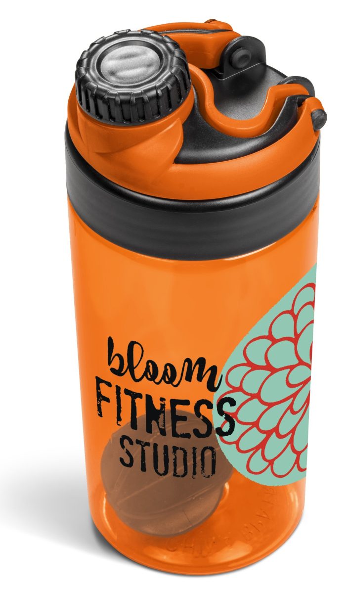 Gianna Water Bottle Protein Shaker - 600ml  - Orange