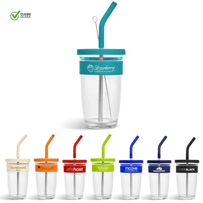 Kooshty Slurp Glass Kup amp; Straw - 480ML