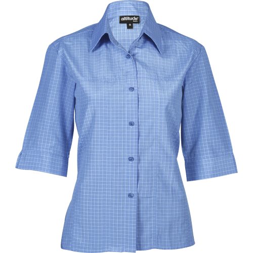 Ladies 3/4 Sleeve Prestige Shirt - Light Blue