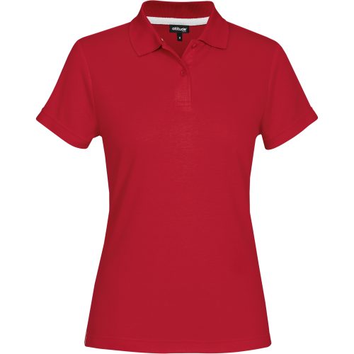 Ladies Bayside Golf Shirt  - Red