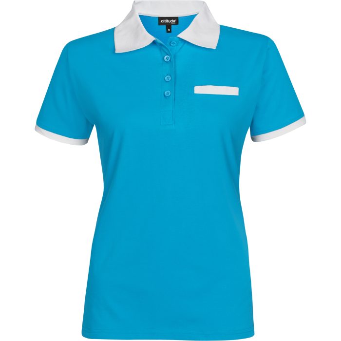 Ladies Caliber Golf Shirt - Aqua
