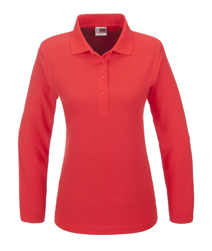 Ladies Long Sleeve Boston Golf Shirt  - Red