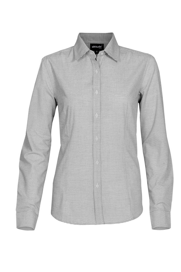 Ladies Long Sleeve Earl Shirt  - Grey