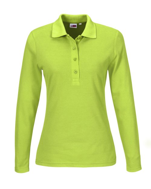 Ladies Long Sleeve Elemental Golf Shirt - Lime