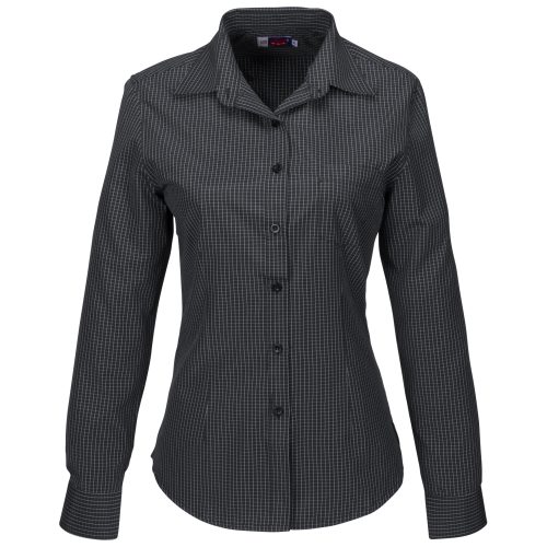 Ladies Long Sleeve Huntington Shirt  - Black