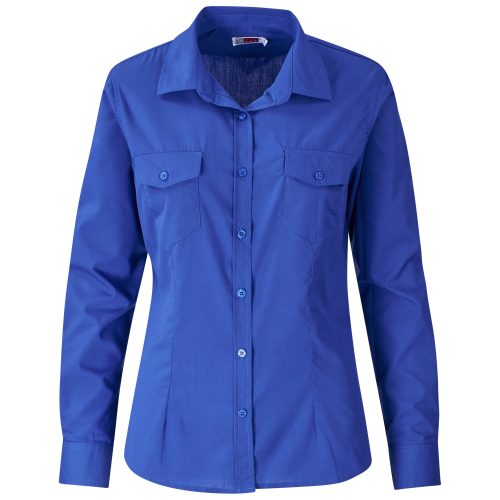 Ladies Long Sleeve Kensington Shirt - Royal Blue