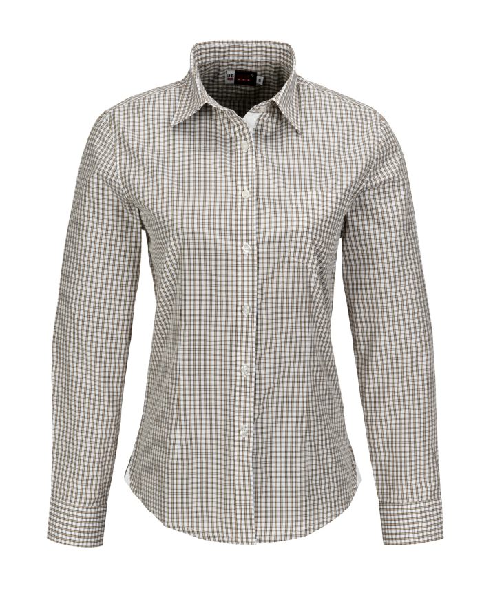 Ladies Long Sleeve Kenton Shirt  - Khaki