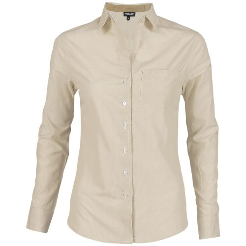 Ladies Long Sleeve Lisbon Shirt - Stone