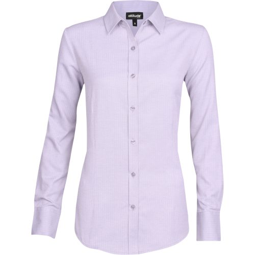 Ladies Long Sleeve Nottingham Shirt - Purple