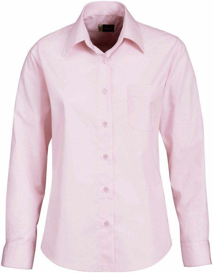 Ladies Long Sleeve Washington Shirt  - Pink