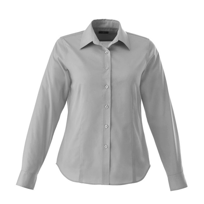 Ladies Long Sleeve Wilshire Shirt Grey Only - Grey