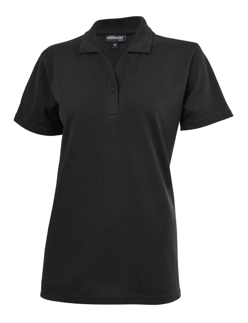 Ladies Melrose Heavyweight Golf Shirt - Black