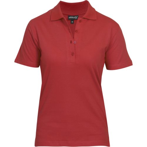 Ladies Michigan Golf Shirt  - Red