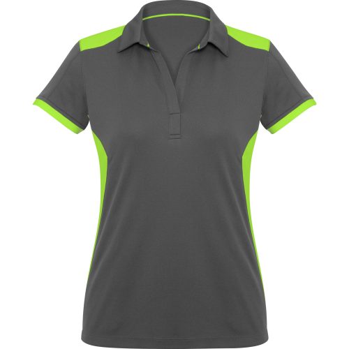 Ladies Rival Golf Shirt - Grey Lime