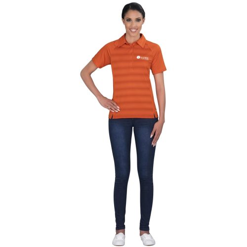 Ladies Shimmer Golf Shirt - Orange