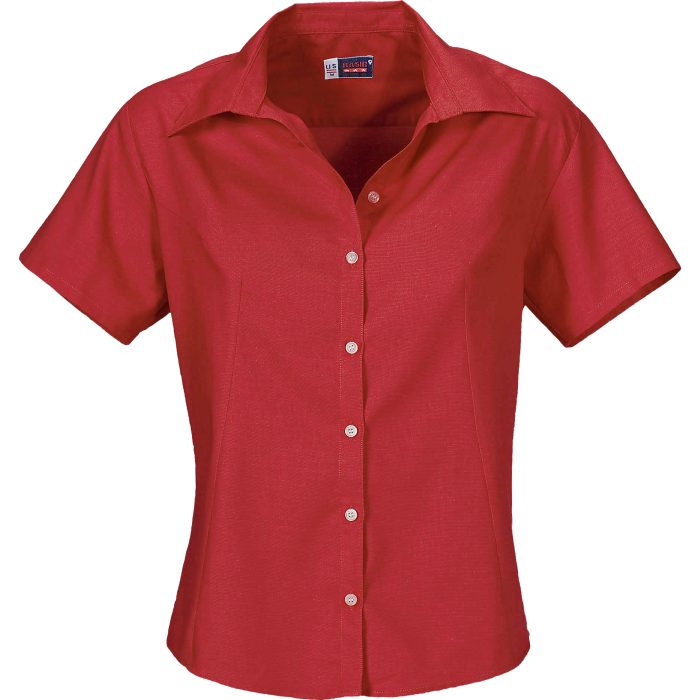 Ladies Short Sleeve Aspen Shirt  - Red