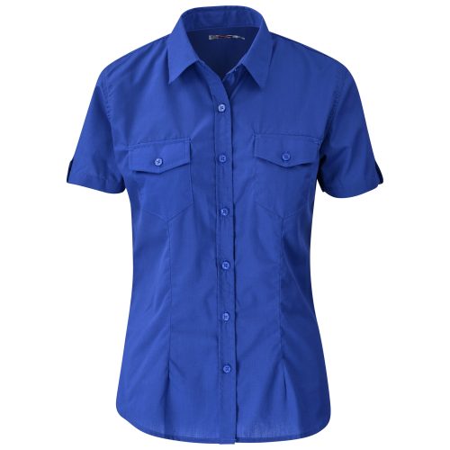 Ladies Short Sleeve Kensington Shirt - Royal Blue