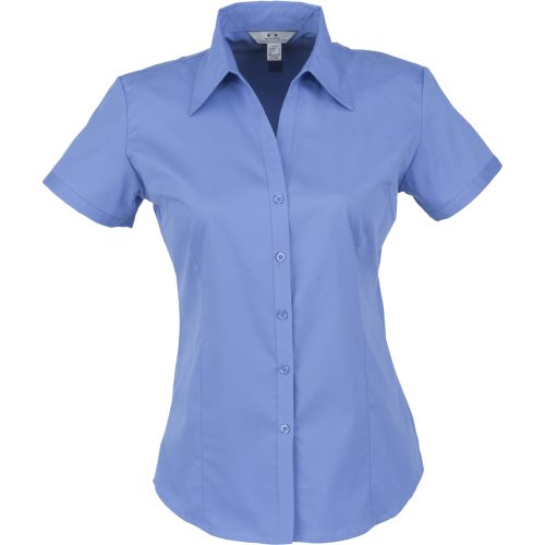 Ladies Short Sleeve Metro Shirt  - Blue