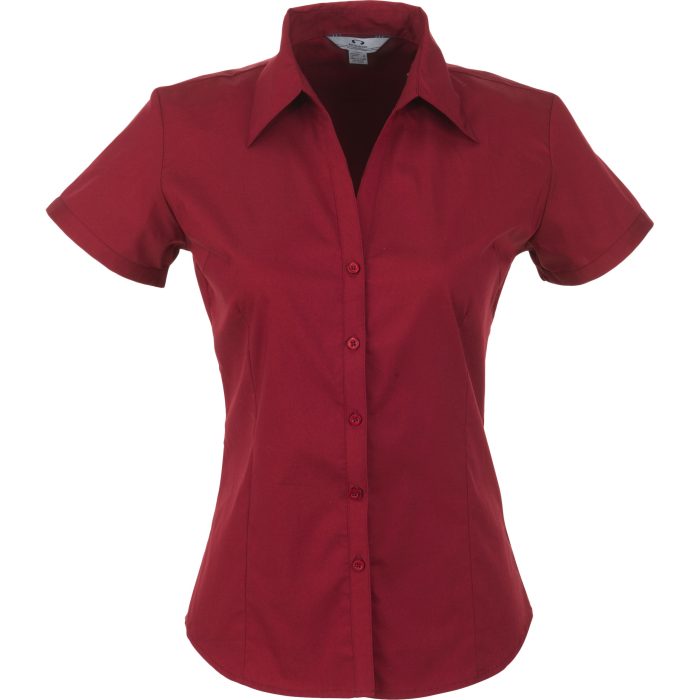 Ladies Short Sleeve Metro Shirt  - Red