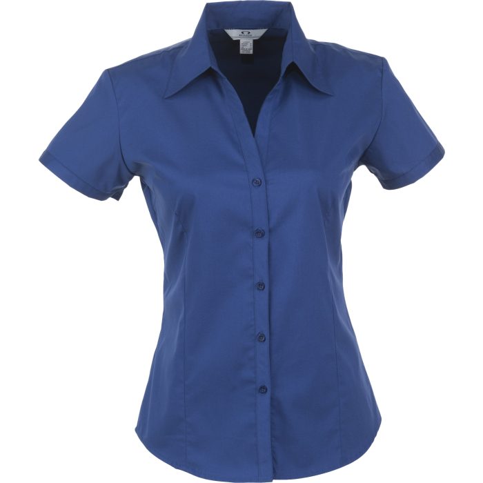 Ladies Short Sleeve Metro Shirt  - Royal Blue