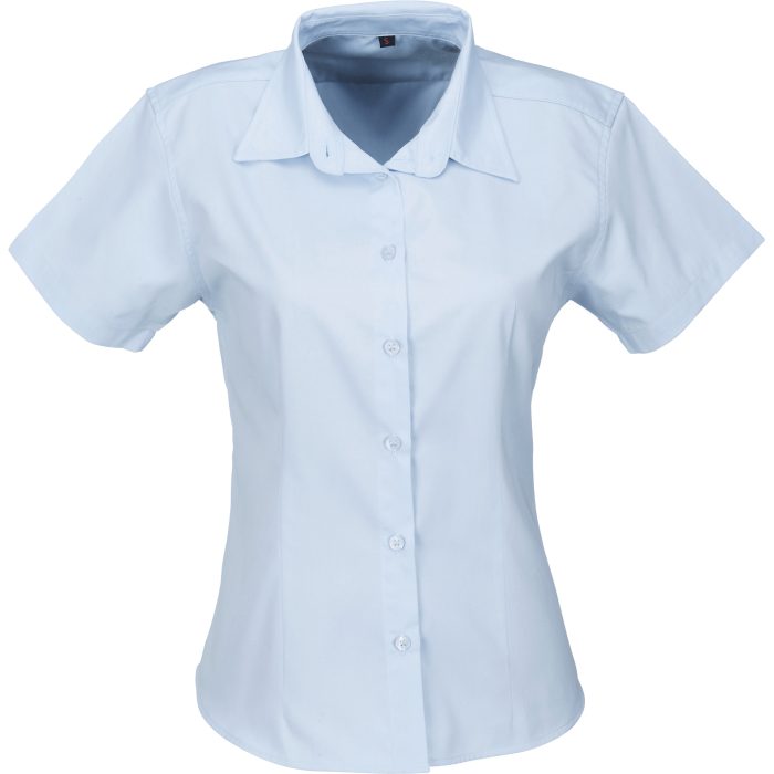 Ladies Short Sleeve Milano Shirt - Light Blue