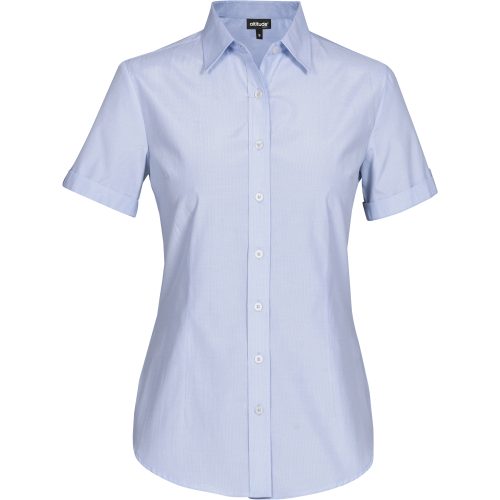 Ladies Short Sleeve Portsmouth Shirt - Light Blue