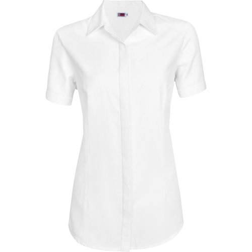 Ladies Short Sleeve Wallstreet Shirt - White