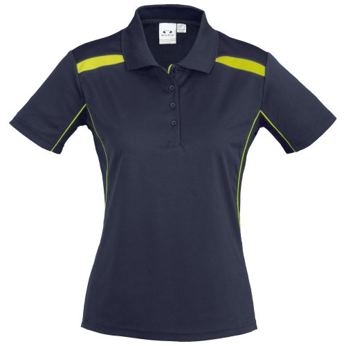 Ladies United Golf Shirt - Navy Lime