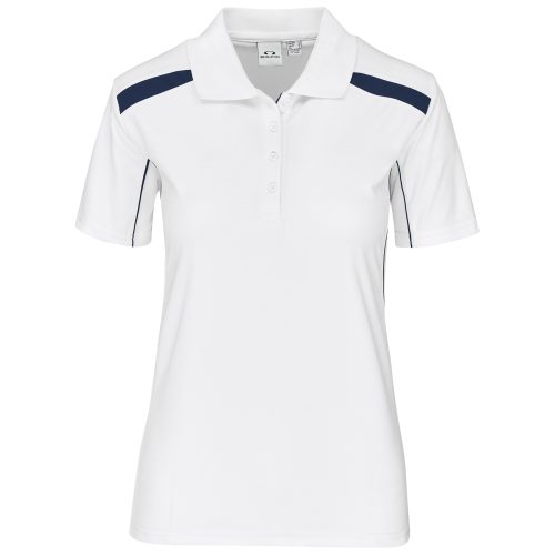 Ladies United Golf Shirt - White Navy