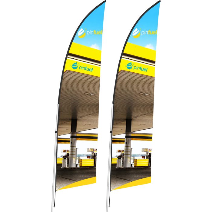 Legend 2m Sublimated Arcfin Single-Sided Flying Banner (Set Of 2)