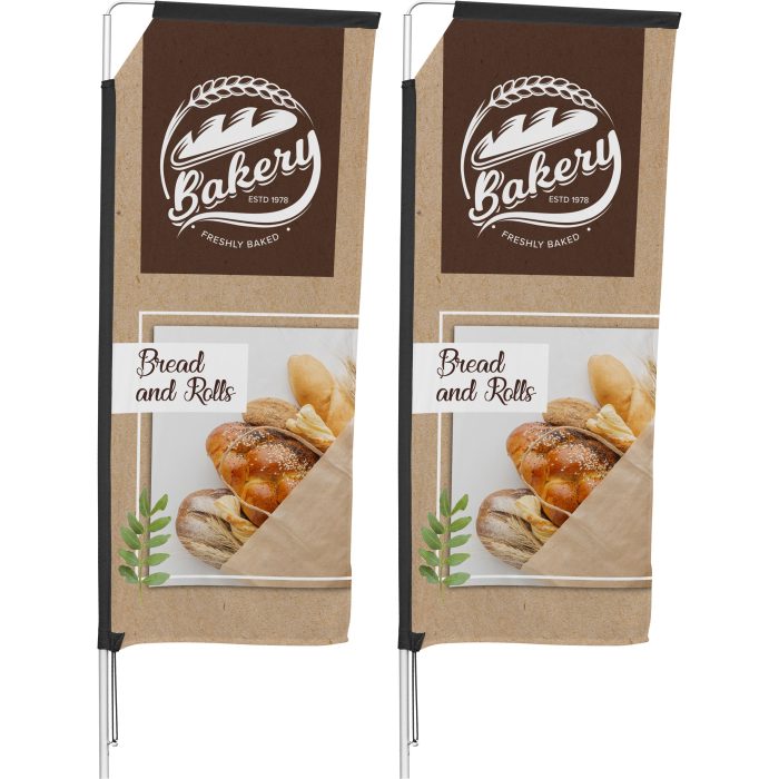 Legend 2m Sublimated Telescopic Single-Sided Flying Banner (Set Of 2)