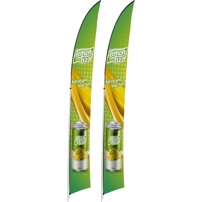 Legend 4m Sublimated Arcfin Single-Sided Flying Banner (Set Of 2)