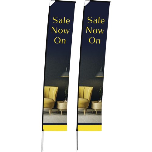 Legend 4m Sublimated Telescopic Single-Sided Flying Banner (Set Of 2)