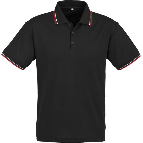 Mens Cambridge Golf Shirt - Black Red