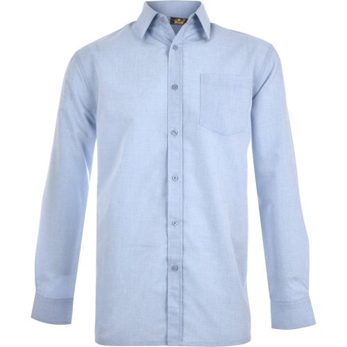 Mens Long Sleeve Apollo Shirt  - Light Blue