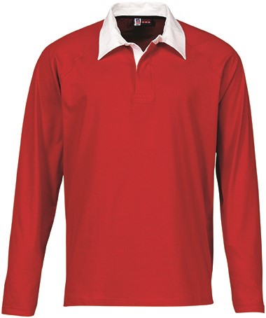 Mens Long Sleeve Brisbane Golf Shirt  - Red