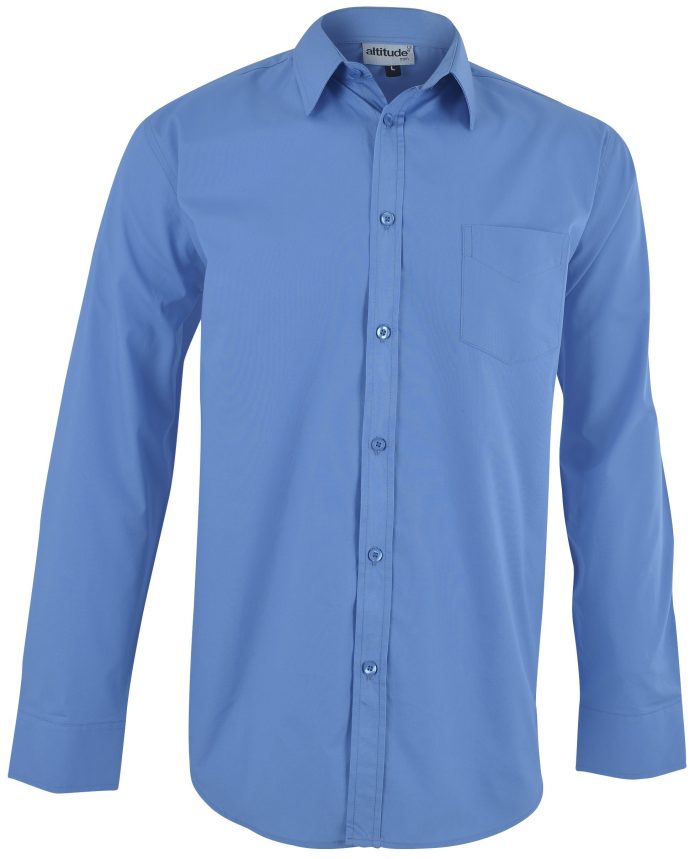 Mens Long Sleeve Haiden Shirt  - Light Blue