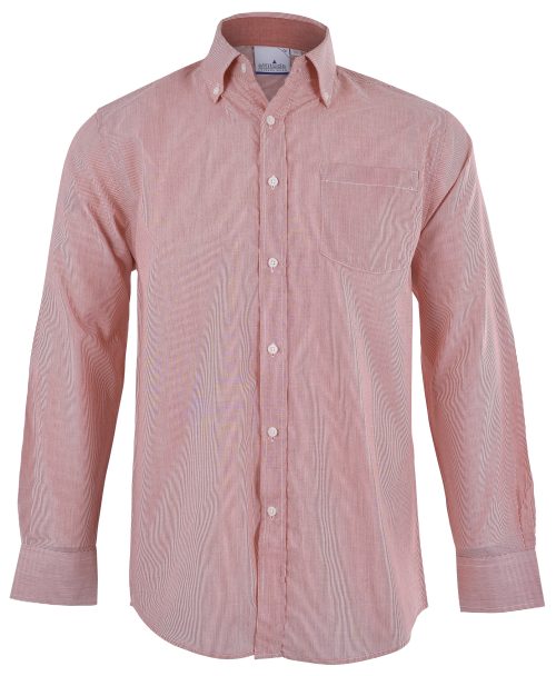 Mens Long Sleeve Lisbon Shirt  - Red