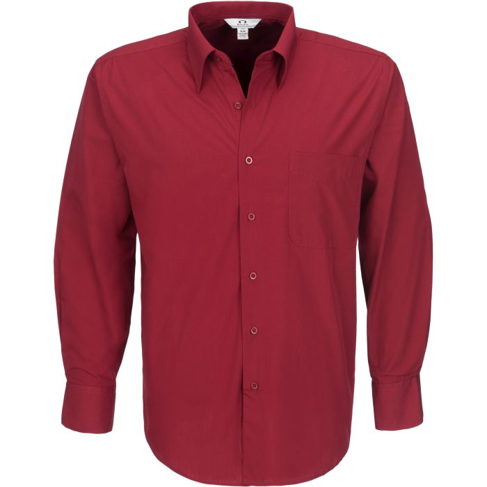 Mens Long Sleeve Metro Shirt  - Red