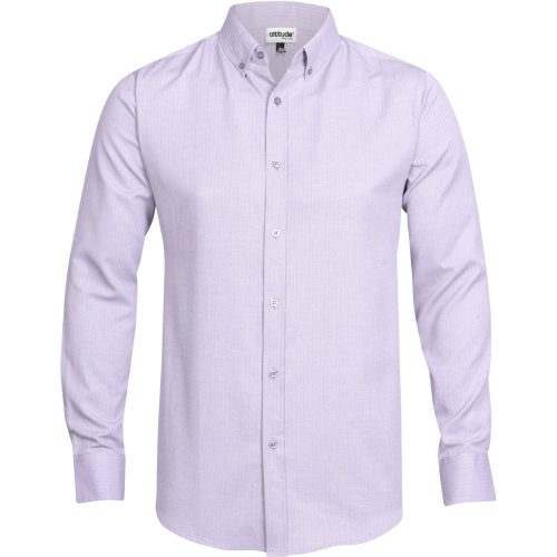 Mens Long Sleeve Nottingham Shirt  - Purple