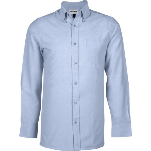 Mens Long Sleeve Oxford Shirt  - Light Blue