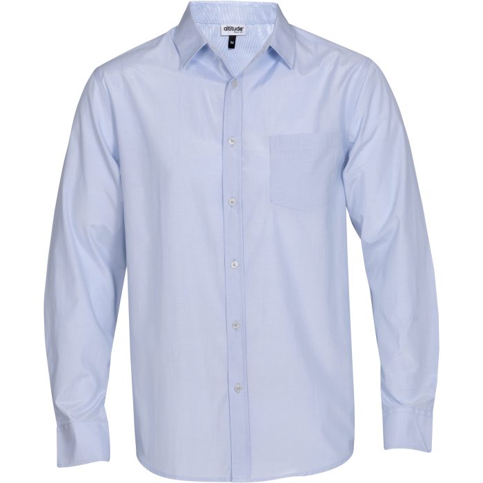 Mens Long Sleeve Portsmouth Shirt - Light Blue