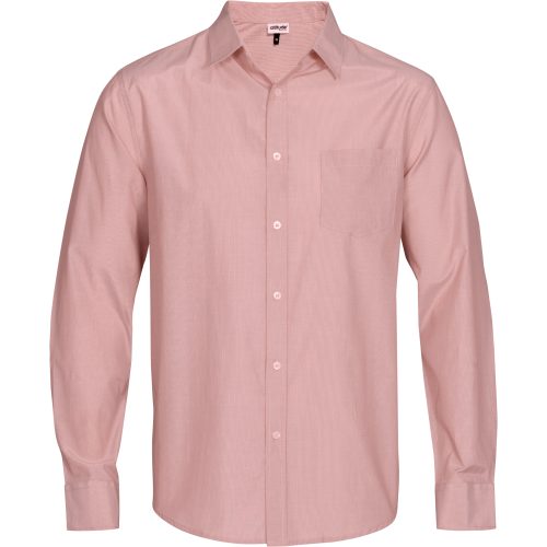 Mens Long Sleeve Portsmouth Shirt  - Red