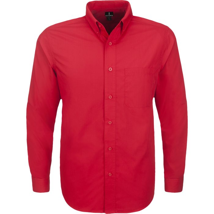 Mens Long Sleeve Preston Shirt  - Red