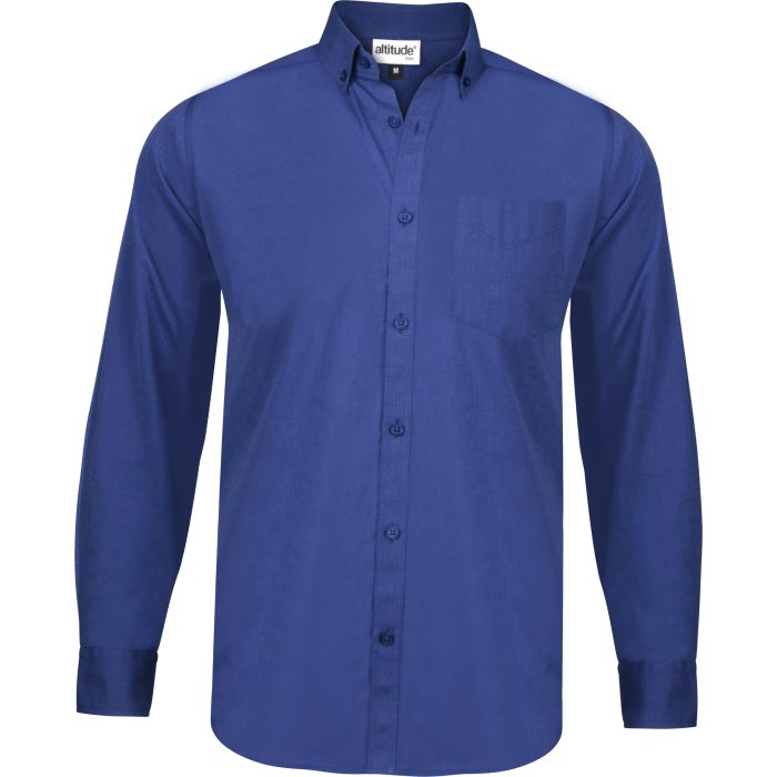 Mens Long Sleeve Viscount Shirt  - Royal Blue