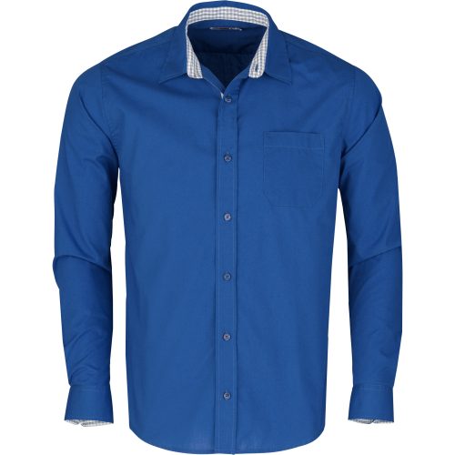 Mens Long Sleeve Warrington Shirt - Royal Blue