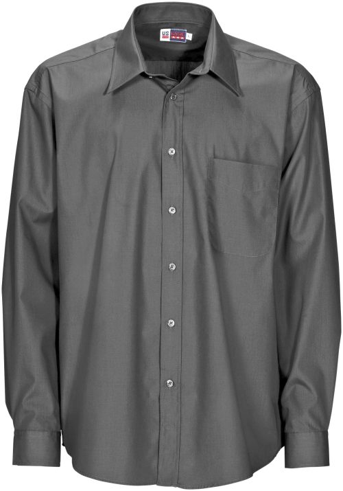 Mens Long Sleeve Washington Shirt - Grey